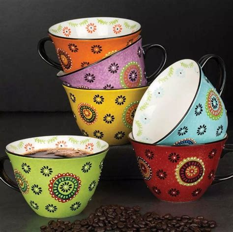 jumbo ceramic mug set kitchen mugs set    ha london