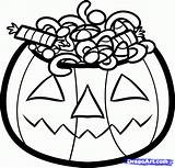 Halloween Draw Coloring Drawing Candy Clipart Drawings Popular Clip Library sketch template
