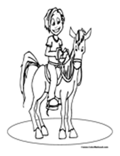 horse riding coloring pages