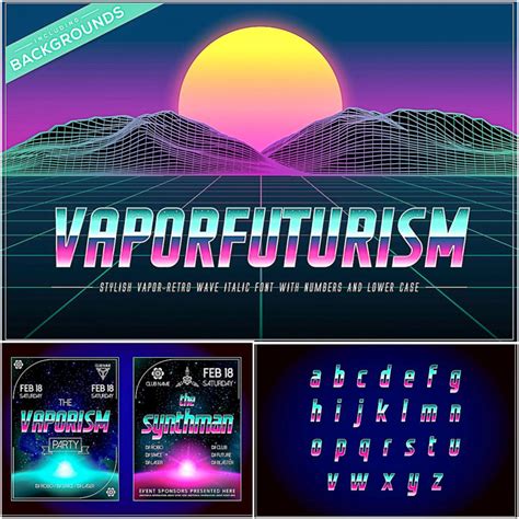 vaporfuturism retrowave font free download