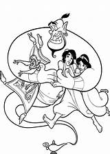 Aladdin Hug Jasmine Genie Coloringbay sketch template