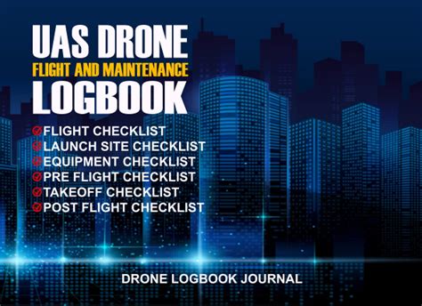 buy uas drone flight  maintenance logbook journal  drone pilot  aircraft flight