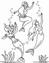 Colorare Sirene Mermaids sketch template