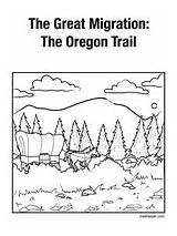 Oregon Trail Migration Worksheets Great Printables Parks National Reading Color sketch template
