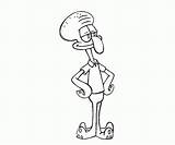 Squidward Coloring Spongebob Pages Clipart Handsome Library Popular Draw Coloringhome sketch template