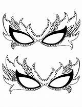 Mardi Gras Coloring Pages Printable Kids Mask sketch template