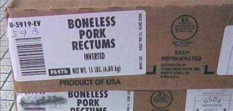 Are These Boxes Of Boneless Pork Rectums