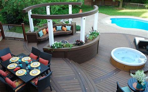 deck ideas  pools  hot tubs trex