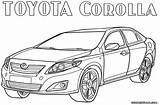 Toyota Coloring Pages Corolla Colorings sketch template