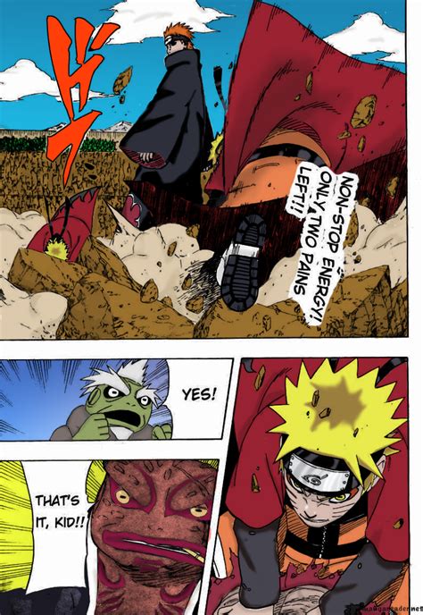 Colored Page From Naruto Vs Pain Naruto