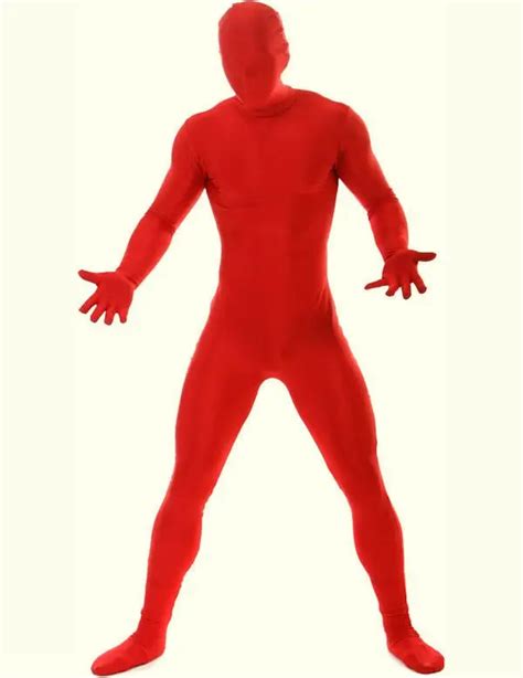 red spandex full body zentai suit fullbody halloween suitperformance zentai costume