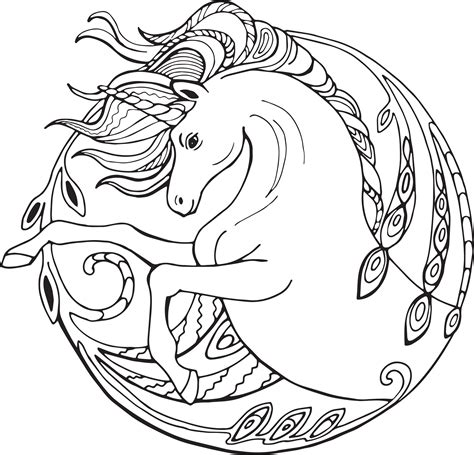 unicorn coloring pages  adults  printable coloring pages instant