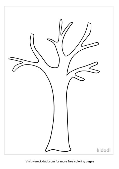 bare tree outline coloring page coloring page printables