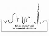 Skyline Stencils City Toronto Silhouette Outline Architecture Spraypaintstencils sketch template