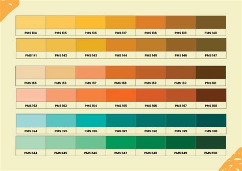 brown pantone color chart