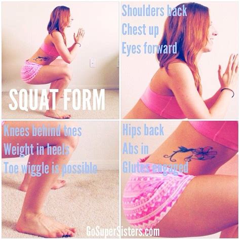 Proper Squat Form Super Sister Fitness