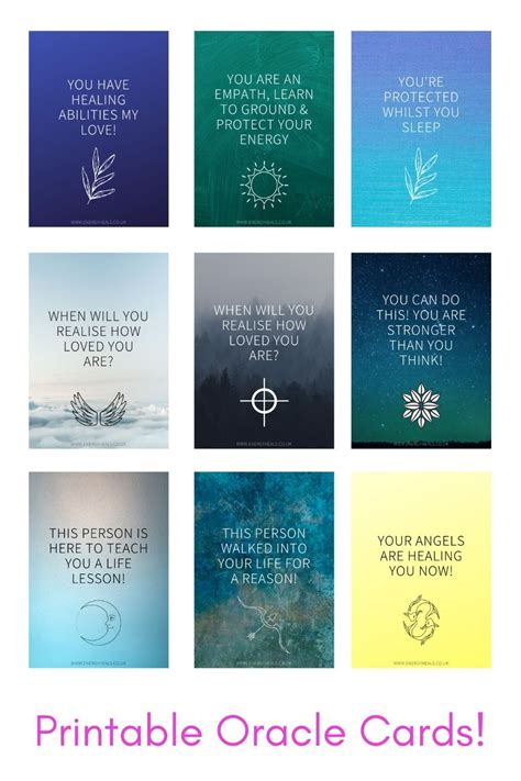 cards   words printable oracle cards