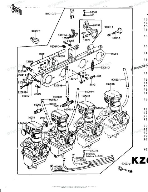 kawasaki motorcycle  oem parts diagram  carburetor assy kz  partzillacom