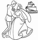 Prince Coloring Pages Cinderella Charming Wedding Getcolorings Cake sketch template