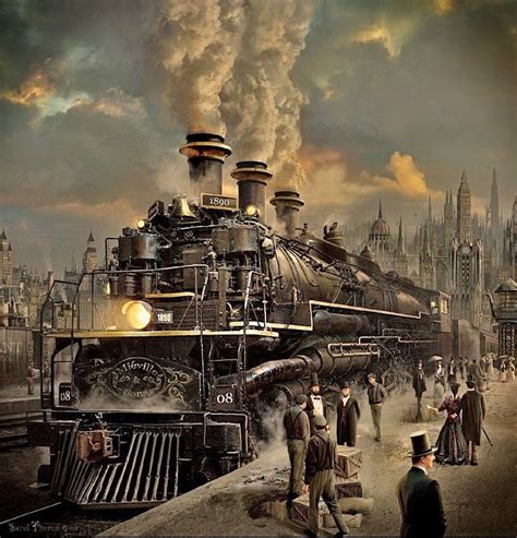 steampunk train illustrated by sarel theron r steampunk