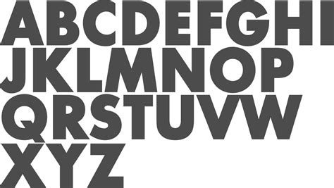 futura long list  typeface choices