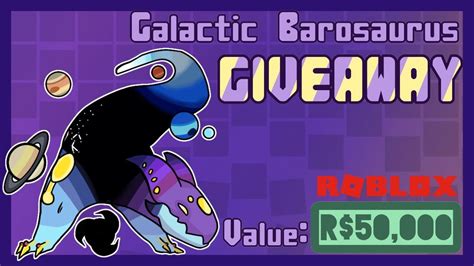 dinosaur simulator  galactic barosaurus giveaway   youtube