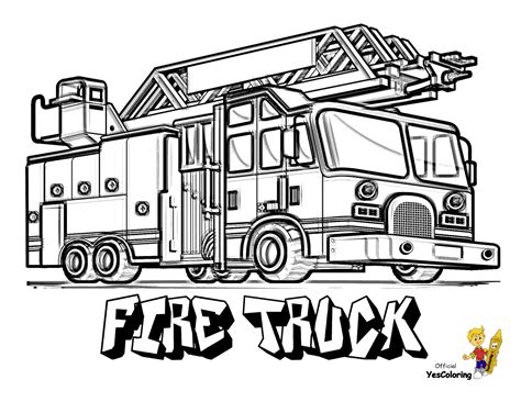 lego city fire truck coloring pages