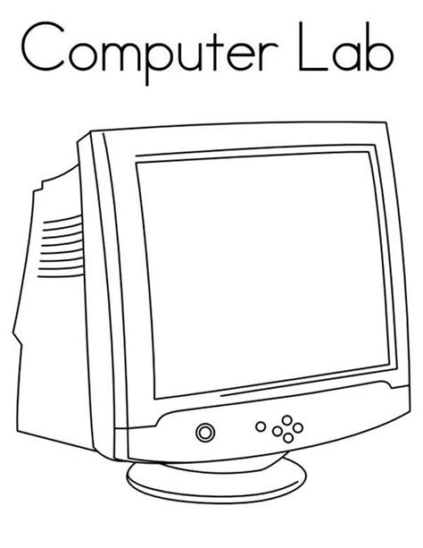 computer lab coloring page coloring sun kids printable coloring pages