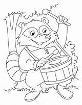 Raccoon Coloring Pages Print Mario Color Template sketch template