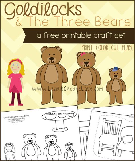 goldilocks    bears printable pack