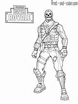 Fortnite Pages Coloring Trooper Skull Battle Print Halloween Choose Board Color sketch template