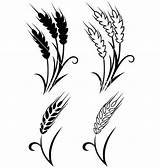 Wheat Silhouette Clip Vector Stalk Tattoo Drawing Rye Corn Stock Newdesign Stencils Imgarcade Leather Pattern Clipground Related sketch template
