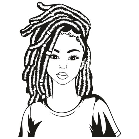 girl with braids svg