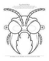 Bug Masks Choose Board Insect sketch template