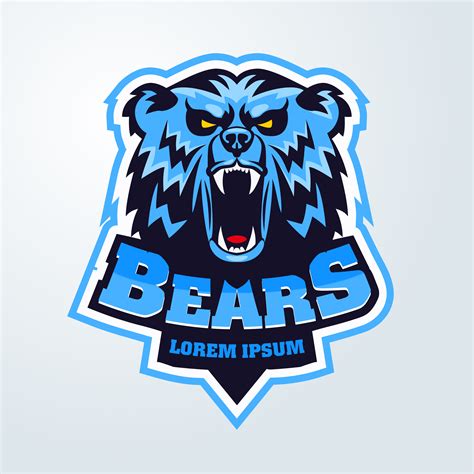 bear head logo mascot emblem  vector art  vecteezy