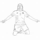 Cavani Falcao Edinson Radamel Joueurs Neymar Coloriages Pogba Baloteli Benzema sketch template
