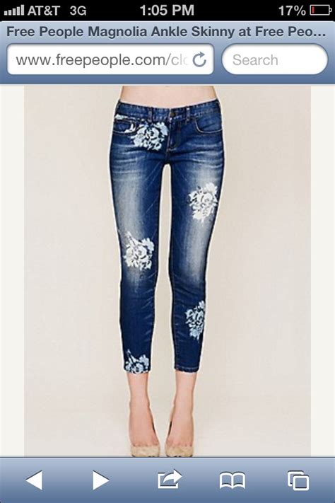 free people so cute for spring embellished jeans