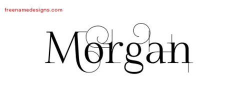 decorated  tattoo designs morgan  lettering   designs