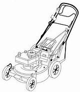 Mower Lawn Coloring Pages Argiculture Drawng Equipment sketch template
