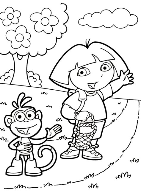 dora  explorer coloring pages minister coloring