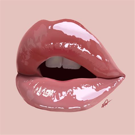 lips  digital painting  rart