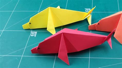 dolphin   fold dolphin craft  kids diy origami tutorial  dolphin craft