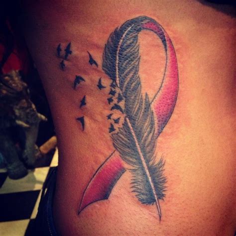 Ribbon Bird Tattoo Cancer Awareness Tattoo Cancer Ribbon Tattoos