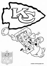 Coloring Pages Chiefs Kansas City Patrick Nfl Football Spongebob Template Popular Angry Birds sketch template