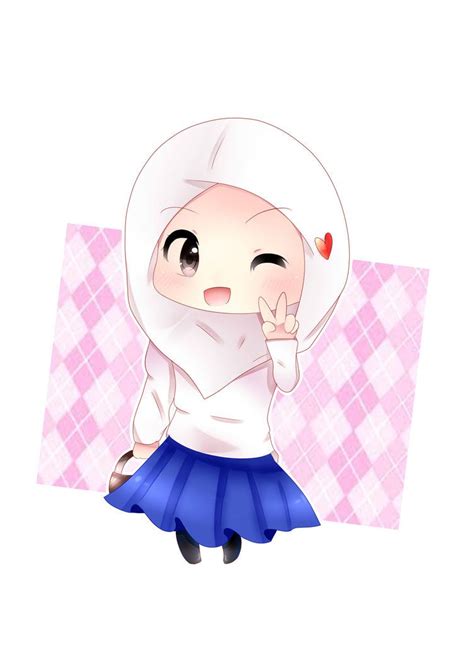 hijab chibi gambar islami