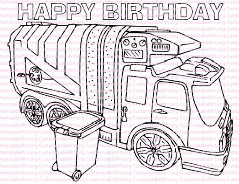 garbage truck printable coloring pages