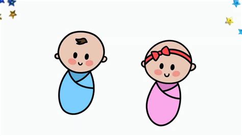 draw  baby girl baby boy easy tutorial  kids toddlers