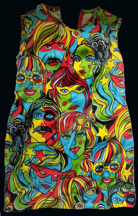 1960s early 70s psychedelic mini dress collectors weekly mod