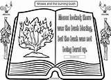 Coloring Bush Burning Moses Bible Pages Verse Craft Color Activities School Sunday Clipart Sheet Preschool Clip Kids Choose Board Visit sketch template