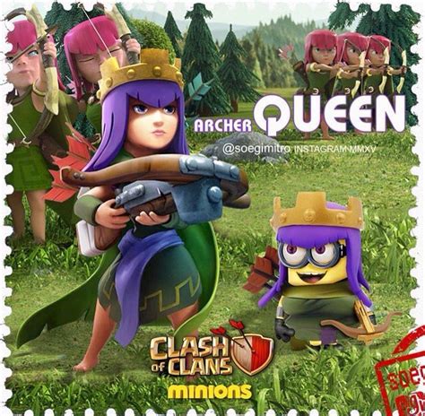 clash of clans archer queen minion minions pop ๏ ̯͡๏ stamps pinterest clash of clans